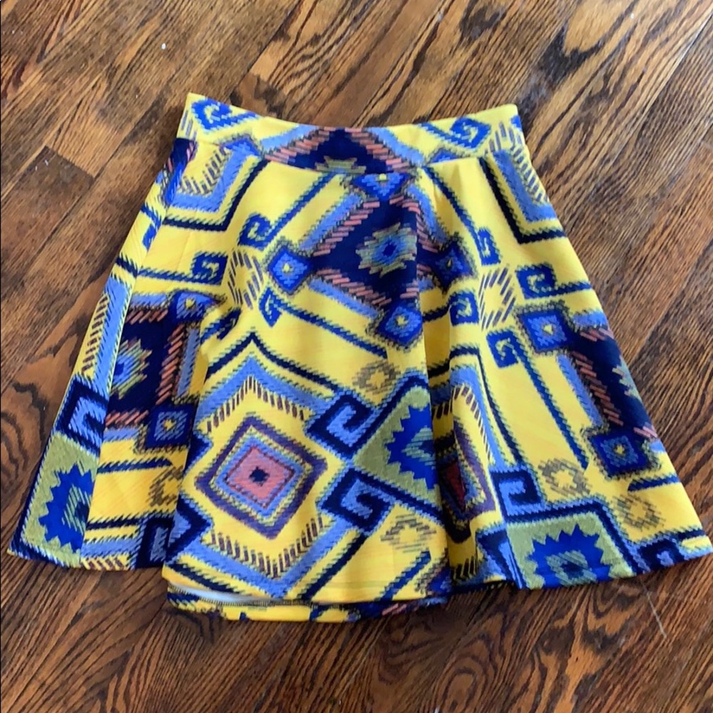 Scuba material skater skirt